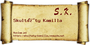 Skultéty Kamilla névjegykártya